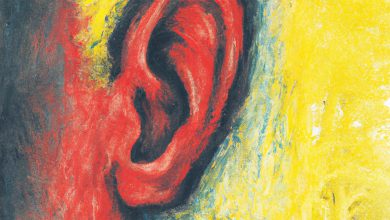 Impressionist painting of an ear.